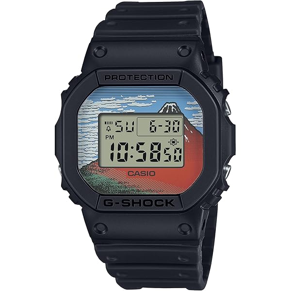 美品 G-SHOCK DW-5600KHK24-1JR 葛飾北斎 神奈川沖浪裏 Amazon.co.jp: [カシオ] 腕時計 ジーショック 【国内正規品】 日本製
